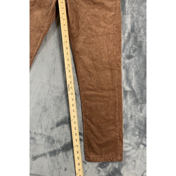 Bonobos Corduroy Pants Mens 31 x 30 Brown Flat Front Slim Taper - Picture 7 of 7